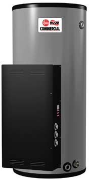 RHEEM ES50-30-G: 50 GALLONS, 30.0KW, 480 VOLT, 36.1 AMPS, SHIPS 3 PHASE- FIELD CONVERTIBLE TO SINGLE PHASE, 6 ELEMENT, NON-ASME HEAVY DUTY COMMERCIAL ELECTRIC WATER HEATER